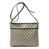 Zip Top Messenger Bag GG Coated Canvas Medium