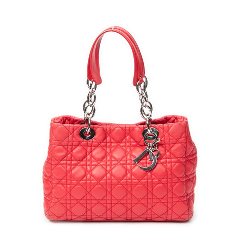Soft Shopping Tote Cannage Quilt Lambskin Small