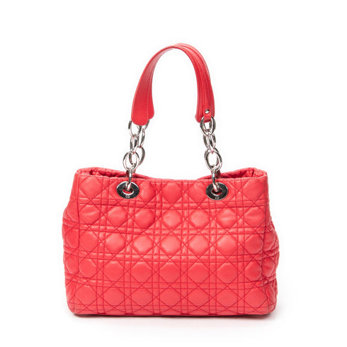 Soft Shopping Tote Cannage Quilt Lambskin Small