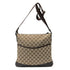 Zip Messenger Bag GG Canvas with Perforated Leather Medium