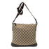 Zip Messenger Bag GG Canvas with Perforated Leather Medium