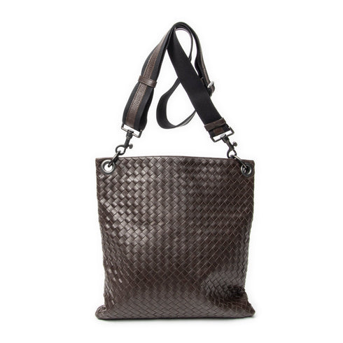 Flat Messenger Bag Intrecciato Nappa Medium