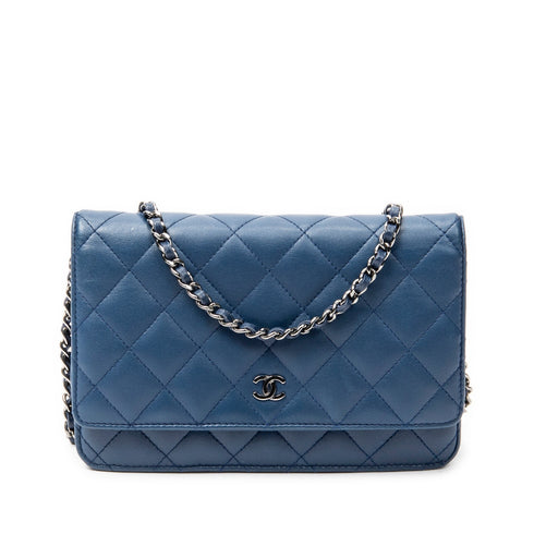 Wallet on Chain Quilted Lambskin