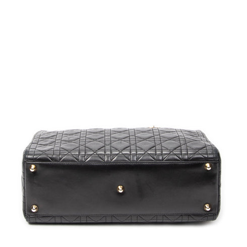 Vintage Lady Dior Bag Cannage Quilt Lambskin Large