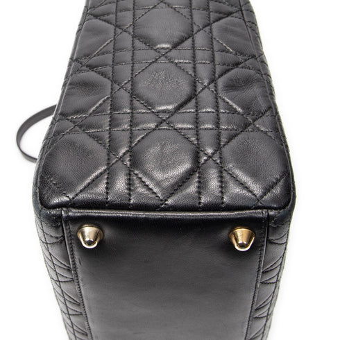Vintage Lady Dior Bag Cannage Quilt Lambskin Large