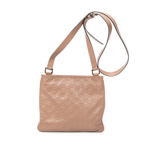 Zip Top Messenger Bag Guccissima Leather Small