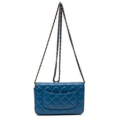 Wallet on Chain Quilted Lambskin