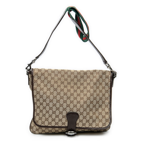 Web Strap Flap Messenger GG Canvas Medium