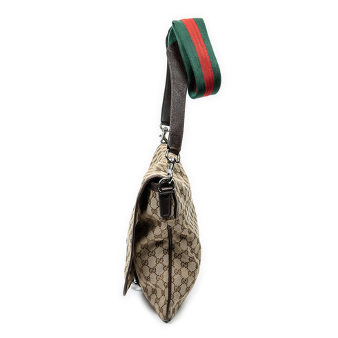 Web Strap Flap Messenger GG Canvas Medium