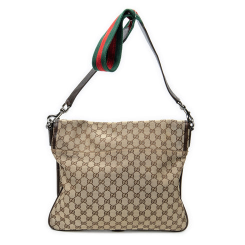 Web Strap Flap Messenger GG Canvas Medium