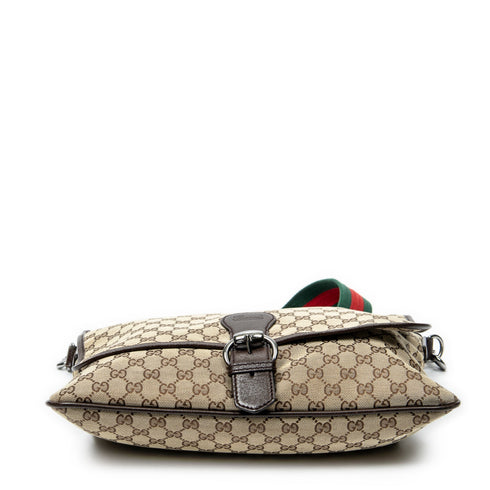 Web Strap Flap Messenger GG Canvas Medium