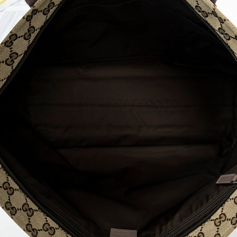 Diaper Web Strap Tote GG Canvas Large
