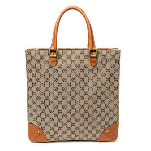 Nailhead Tote GG Canvas Medium