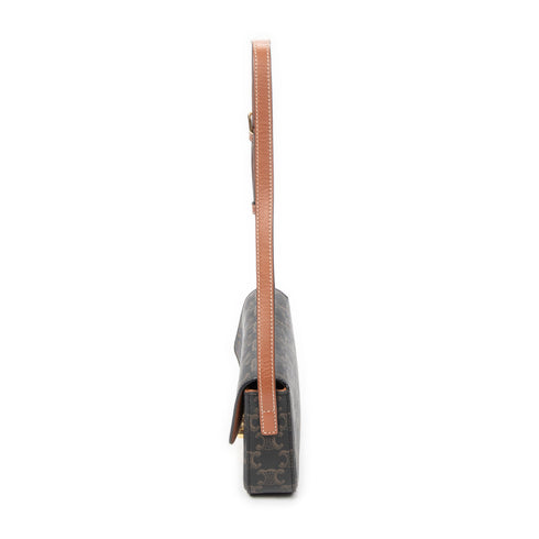 Triomphe East-West Shoulder Bag Triomphe Coated Canvas