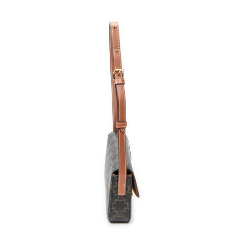 Triomphe East-West Shoulder Bag Triomphe Coated Canvas