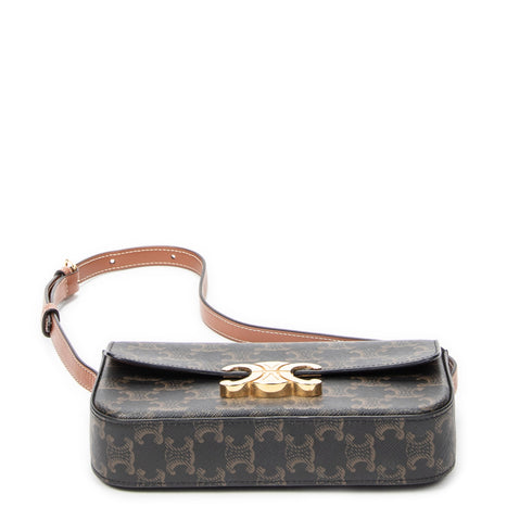 Triomphe East-West Shoulder Bag Triomphe Coated Canvas
