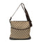Zip Messenger Bag GG Canvas with Perforated Leather Medium