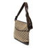 Zip Messenger Bag GG Canvas with Perforated Leather Medium