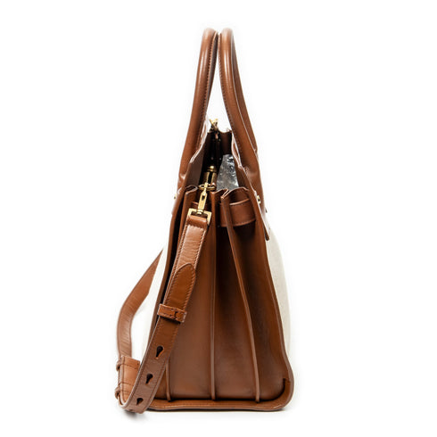 Sac de Jour Souple Bag Canvas with Leather Small