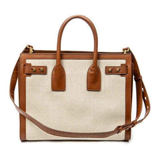 Sac de Jour Souple Bag Canvas with Leather Small