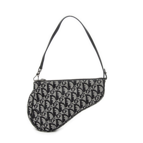 Vintage Saddle Bag Diorissimo Canvas Mini