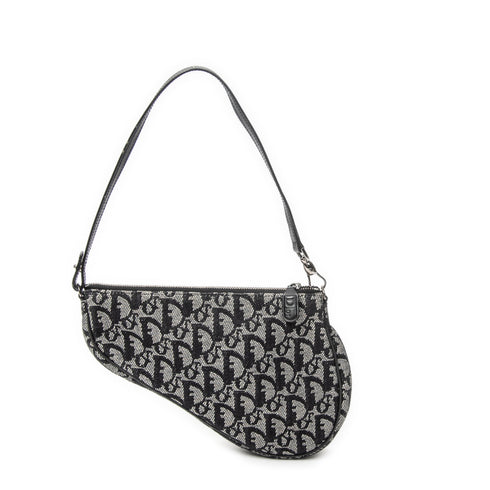Vintage Saddle Bag Diorissimo Canvas Mini