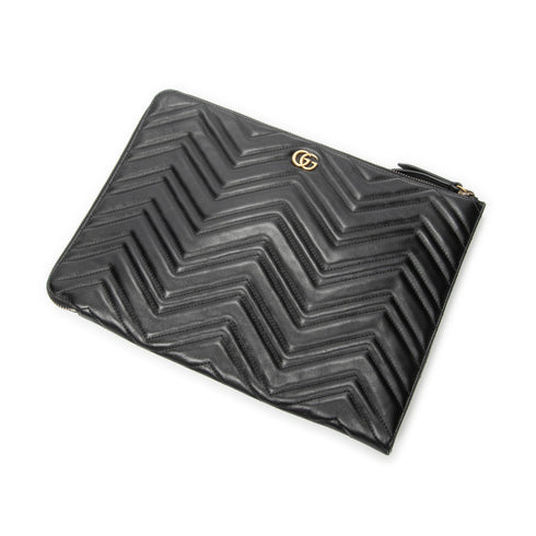 GG Marmont Portfolio Clutch Matelasse Leather