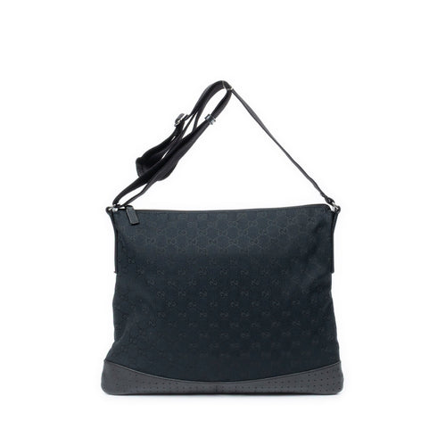 Zip Messenger Bag Guccissima Leather Large