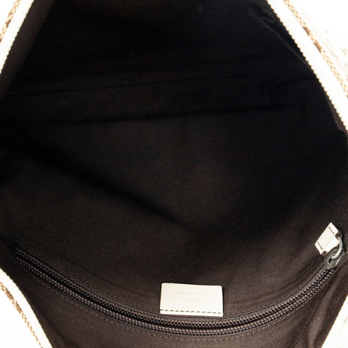 Zip Messenger Bag GG Canvas with Perforated Leather Medium