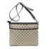 Zip Top Messenger Bag GG Coated Canvas Medium