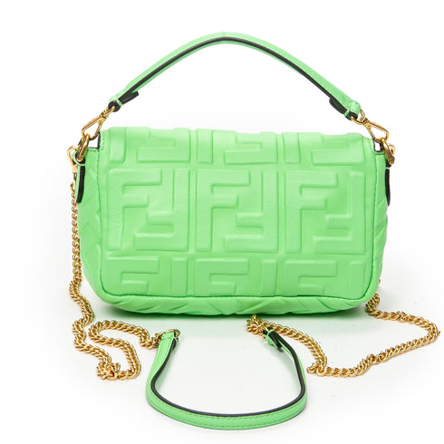 Baguette NM Bag Zucca Embossed Leather Medium