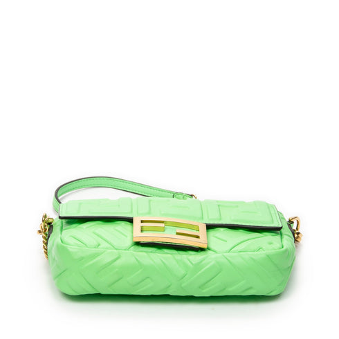 Baguette NM Bag Zucca Embossed Leather Medium