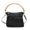 Vintage Convertible Bamboo Top Handle Bag Leather Medium