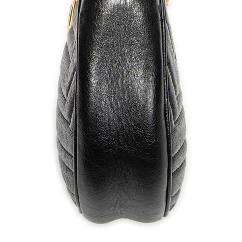 GG Marmont Round Shoulder Bag Matelasse Leather Mini