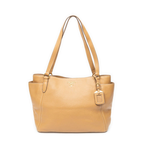 Side Pocket Tote Vitello Daino Medium