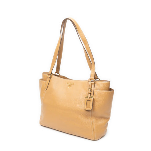 Side Pocket Tote Vitello Daino Medium