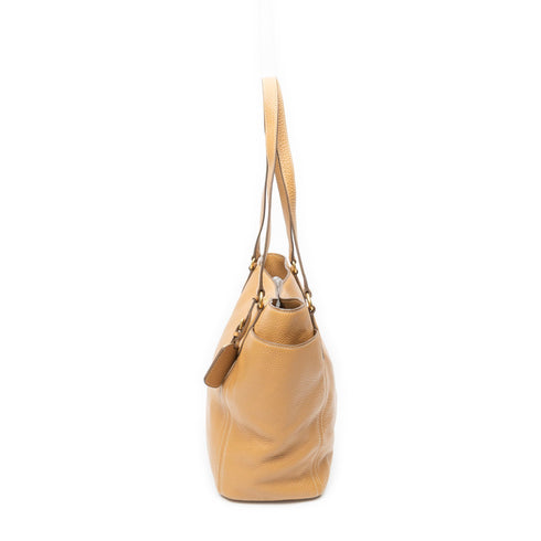 Side Pocket Tote Vitello Daino Medium