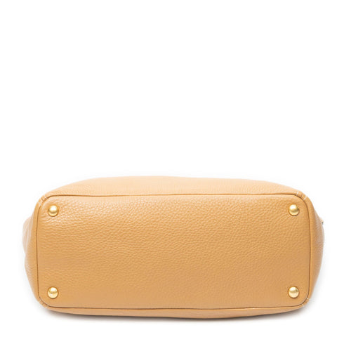 Side Pocket Tote Vitello Daino Medium