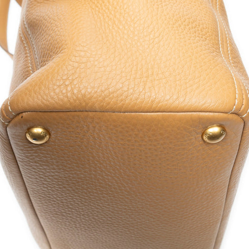 Side Pocket Tote Vitello Daino Medium