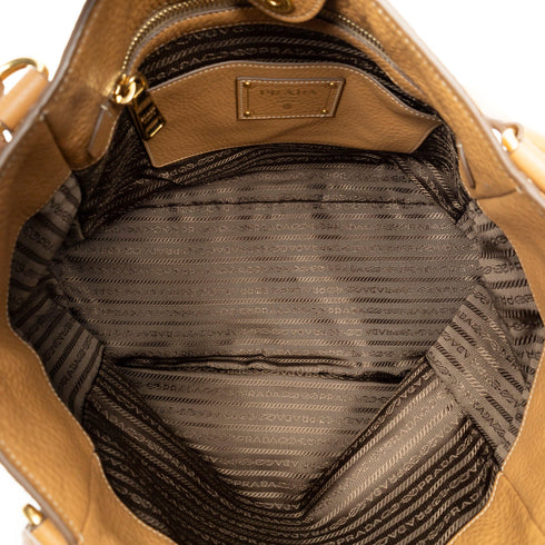 Side Pocket Tote Vitello Daino Medium