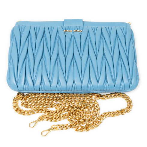 Flap Crossbody Bag Matelasse Leather Small