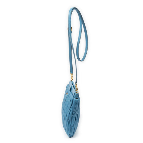 Flap Crossbody Bag Matelasse Leather Small