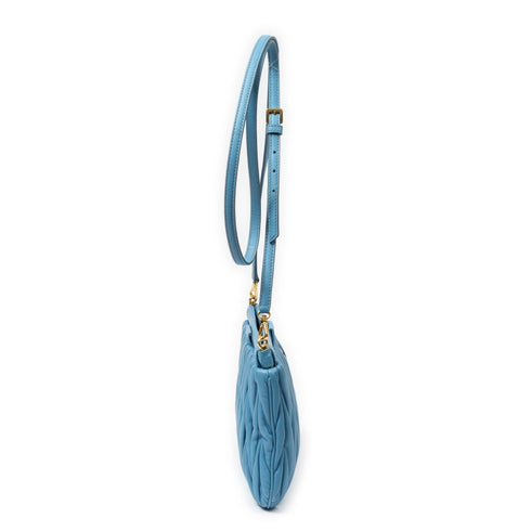 Flap Crossbody Bag Matelasse Leather Small
