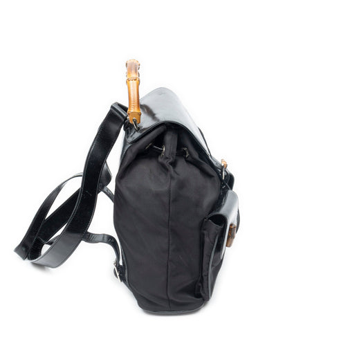 Vintage Bamboo Backpack Leather Medium