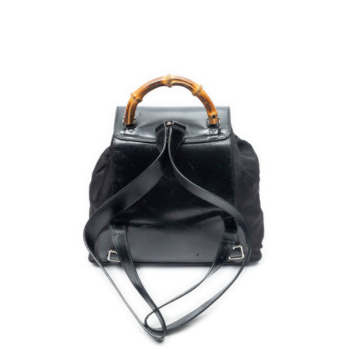 Vintage Bamboo Backpack Leather Medium