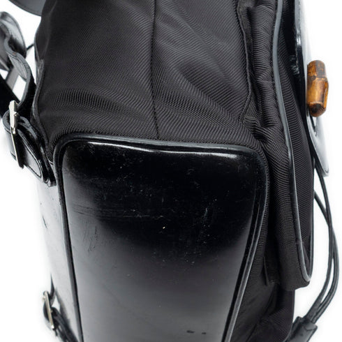Vintage Bamboo Backpack Leather Medium