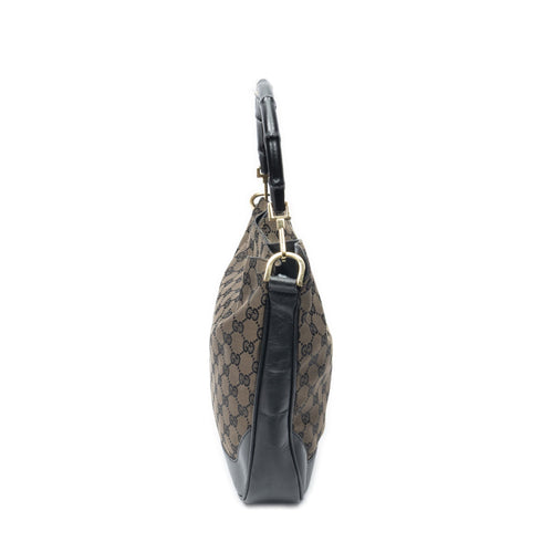 Diana Bamboo Shoulder Bag GG Canvas Medium