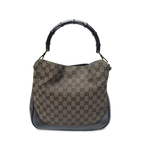 Diana Bamboo Shoulder Bag GG Canvas Medium