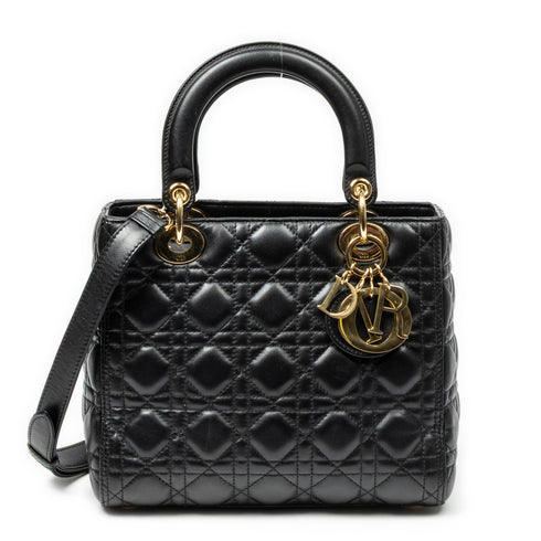 Lady Dior Bag Cannage Quilt Lambskin Medium
