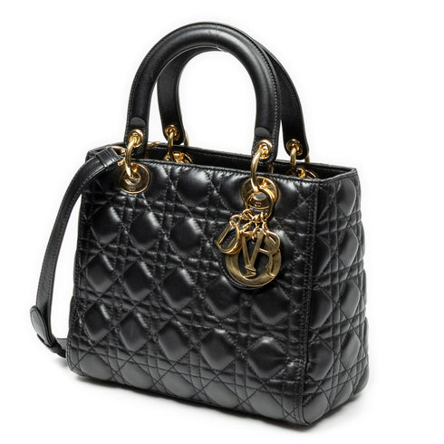 Lady Dior Bag Cannage Quilt Lambskin Medium
